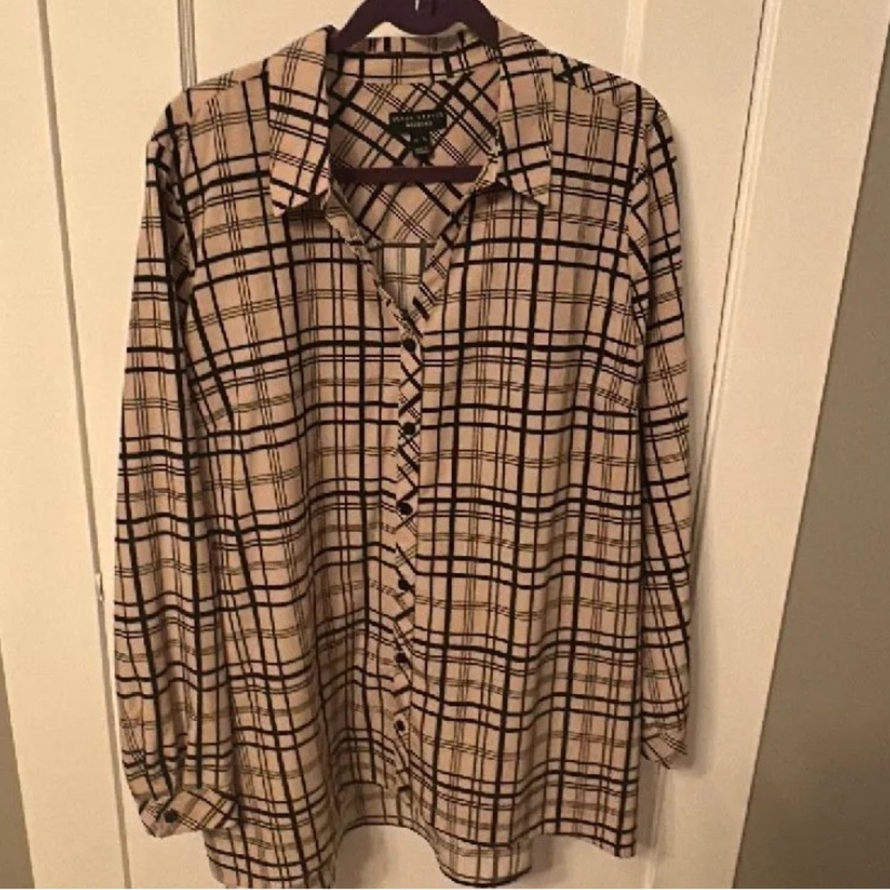 Beige plaid